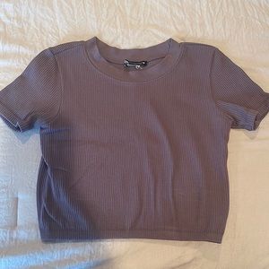 Zara ribbed cropped tee